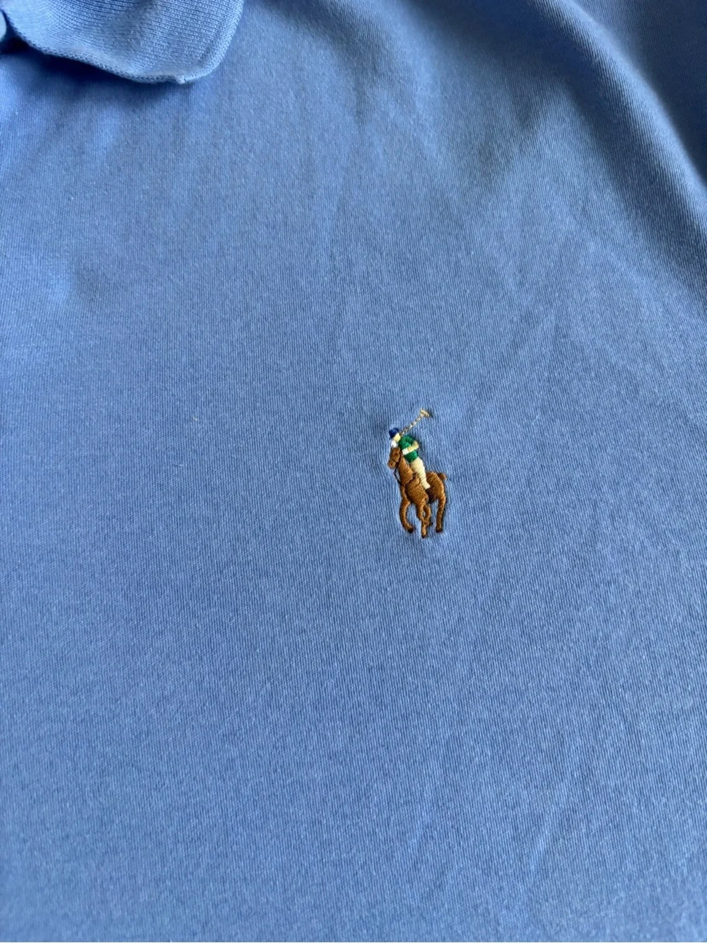 Ralph Lauren Light Blue Polo Shirt with Embroidered Pony